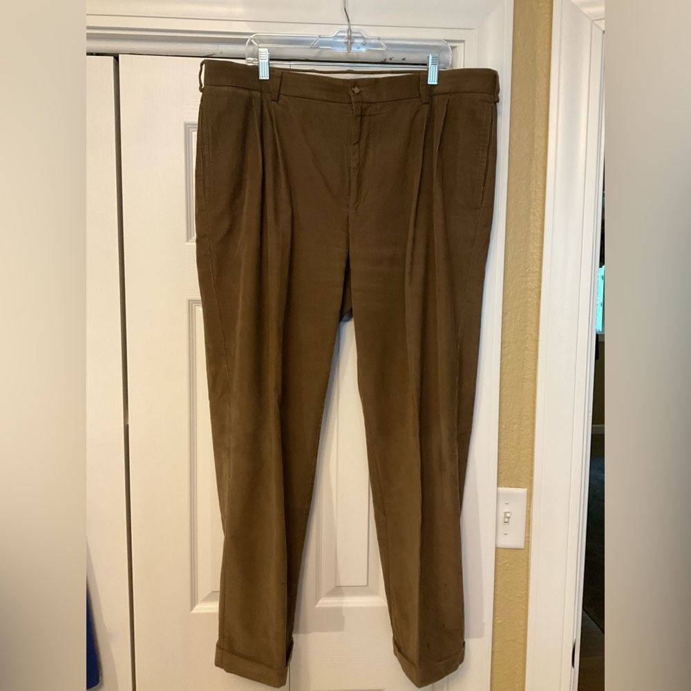 Men’s corduroy slacks. Camel colored. 40x29. Jos. A. Banks.